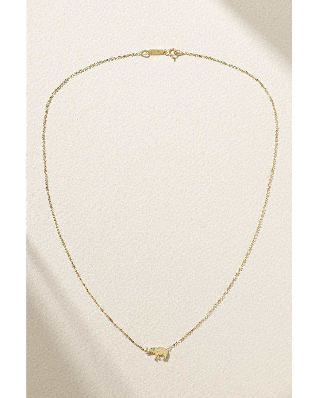 Jennifer Meyer Natural Mini Elephant 18-Karat Diamond Necklace