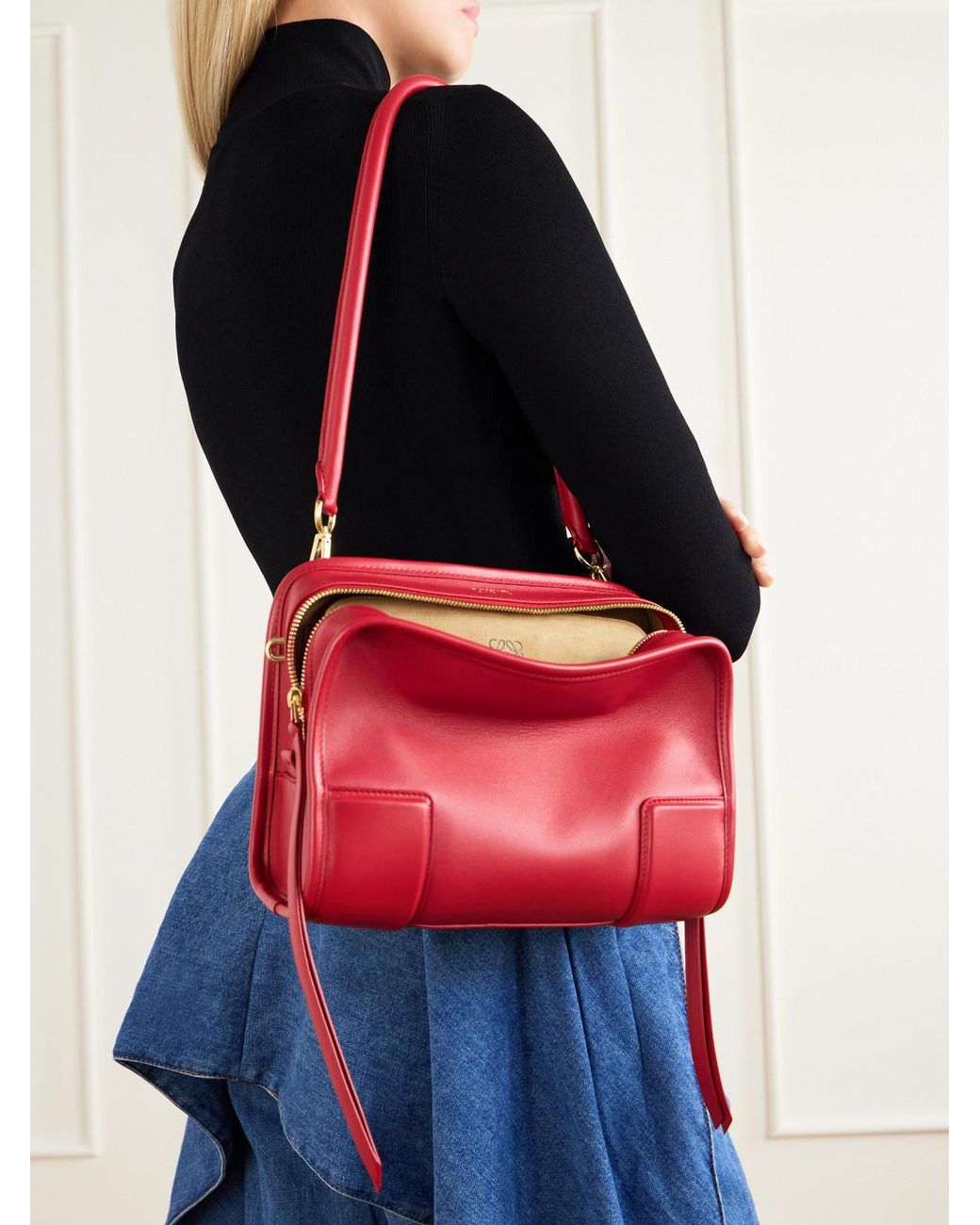 Loewe Red Amazona 180 Small Leather Top-Handle Bag