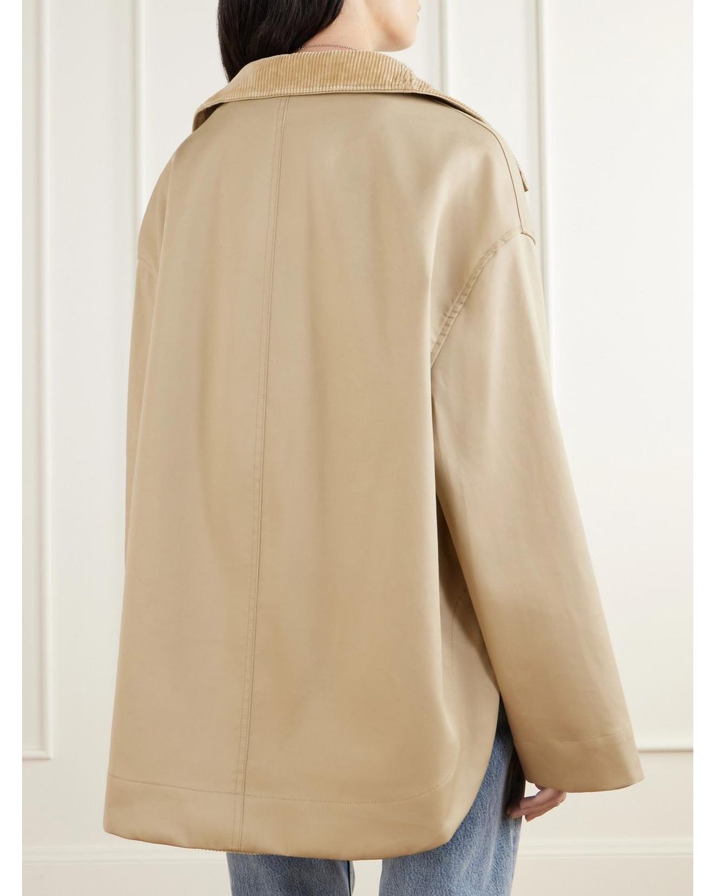 Totême Natural Zipped Country Waxed-Cotton Jacket