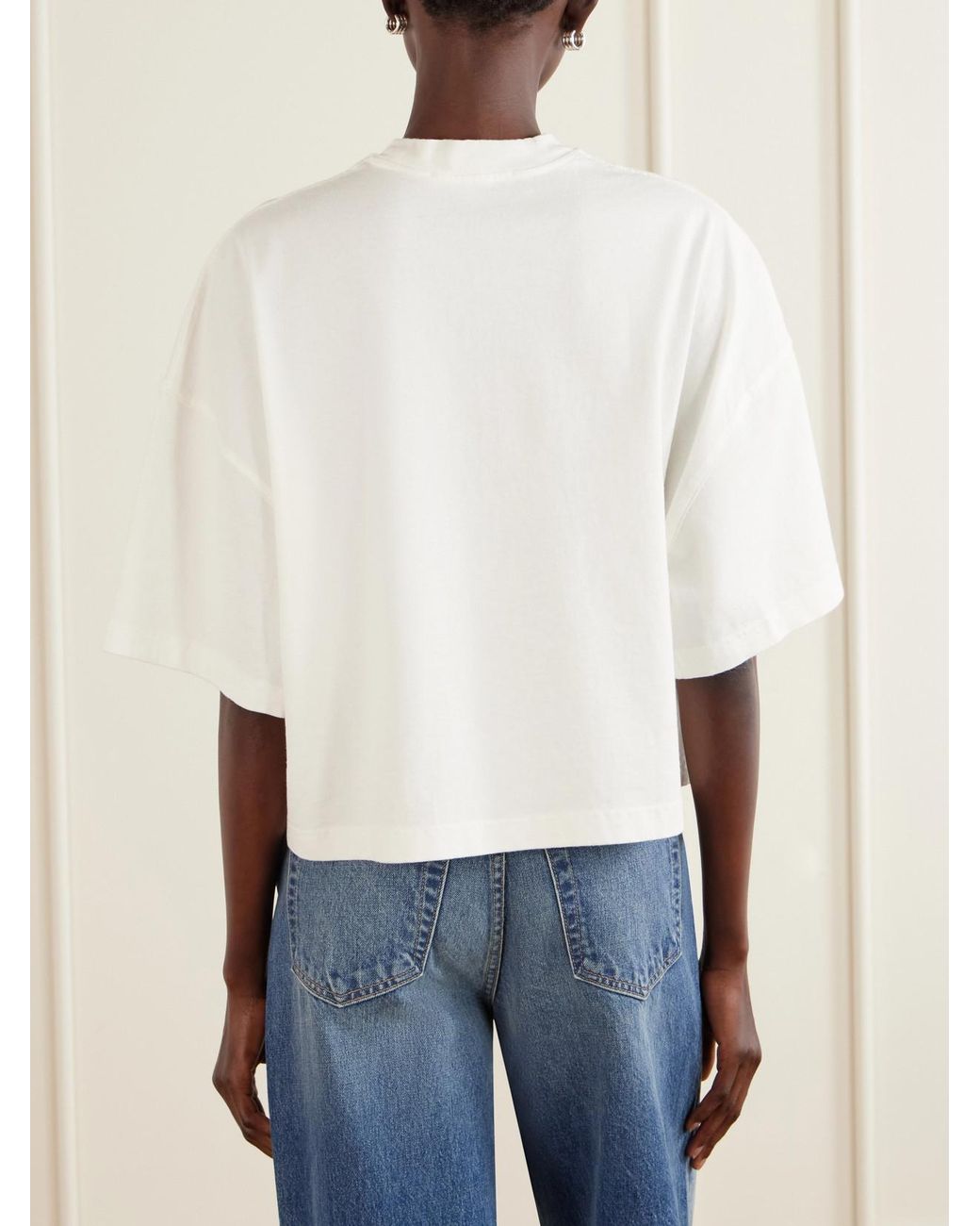 SLVRLAKE Denim White Box Cotton-Jersey T-Shirt