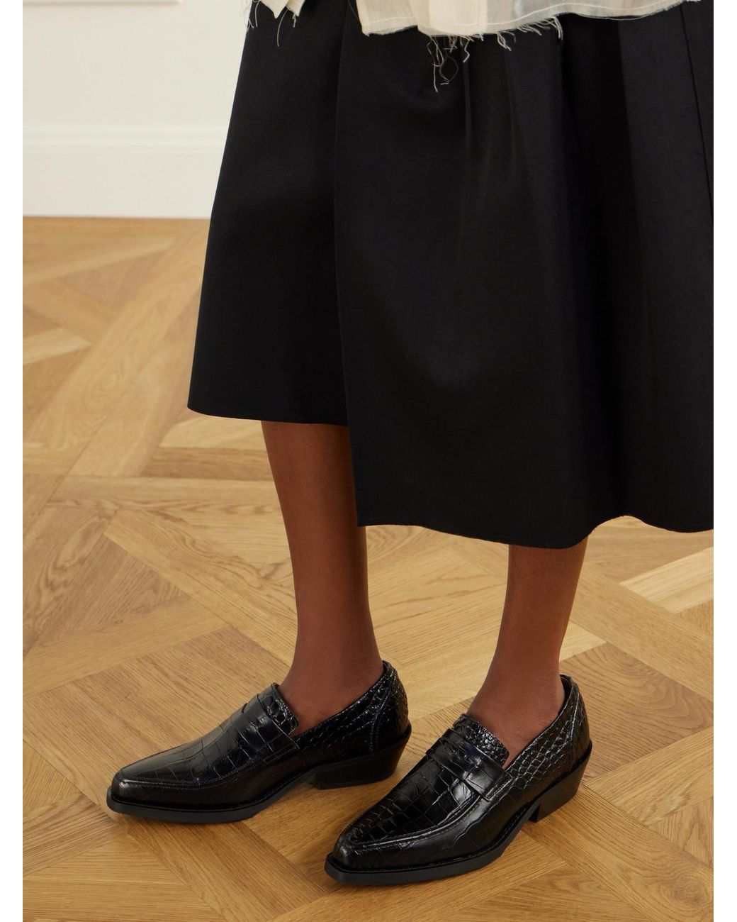 Our Legacy Black Cypher Leather Penny Loafers