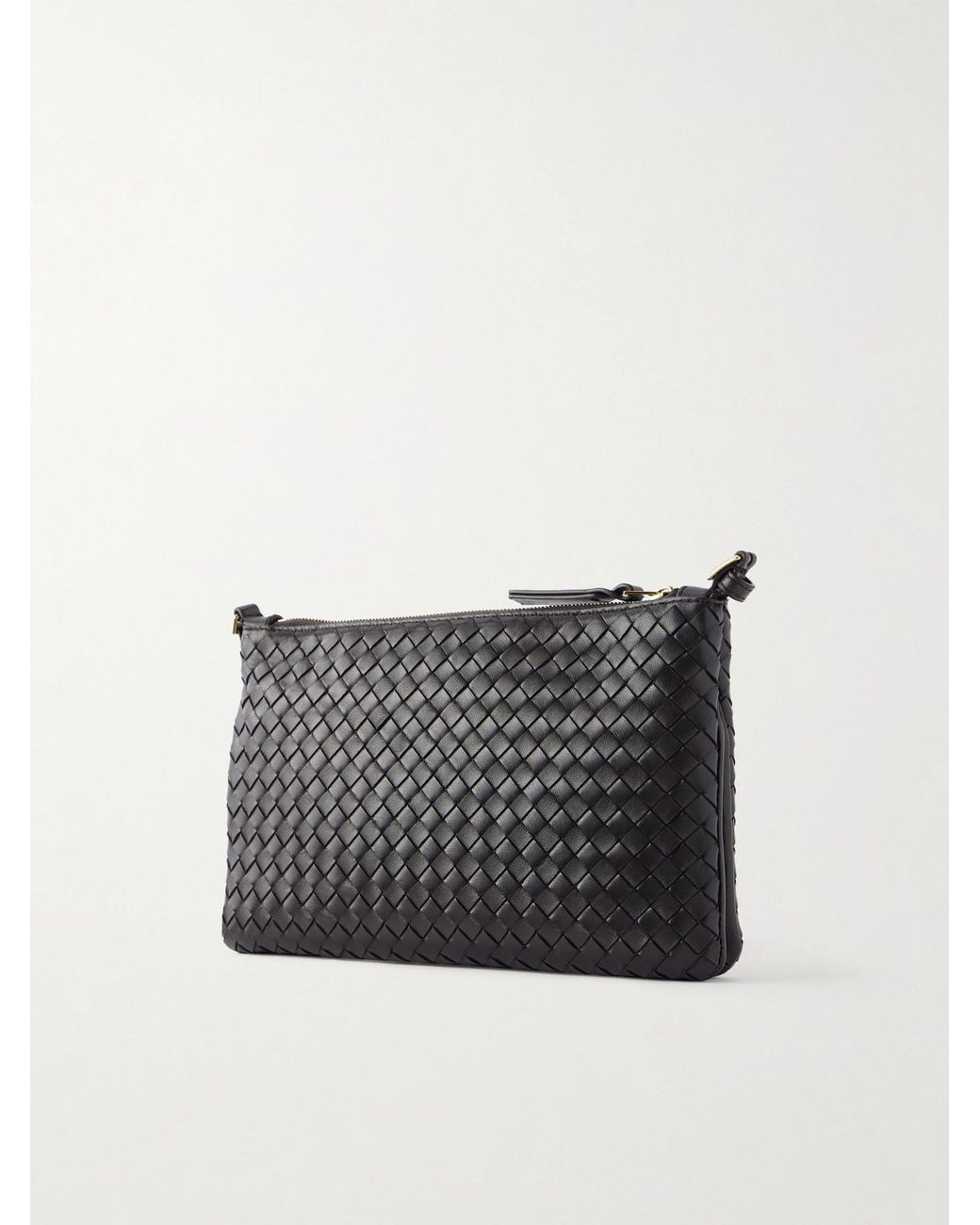 Bottega Veneta Black Gemellini Intrecciato Leather Shoulder Bag