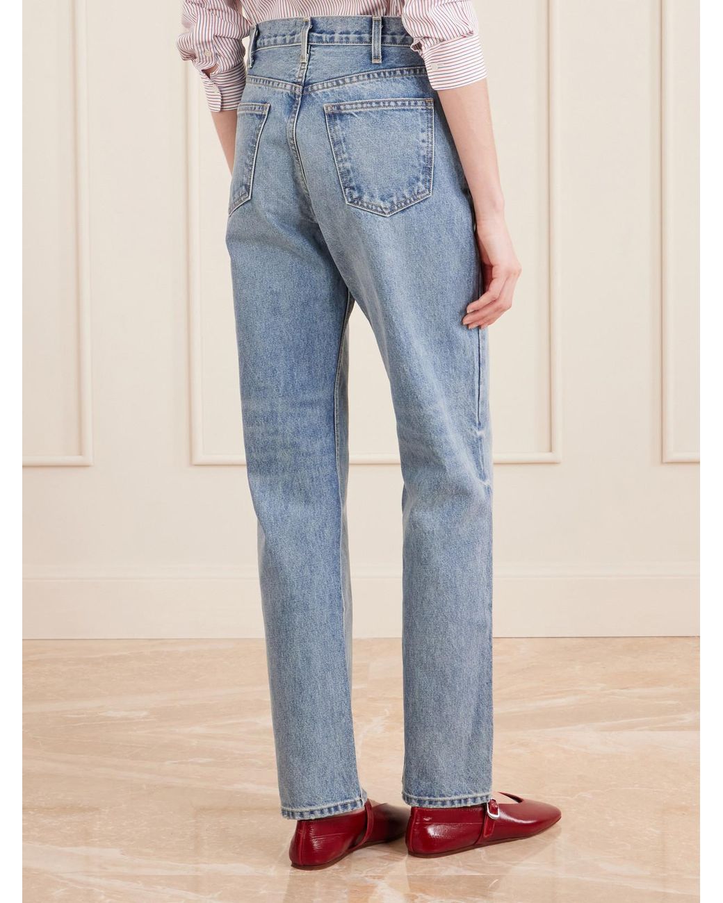Nili Lotan Blue Briana Straight-Leg Jeans
