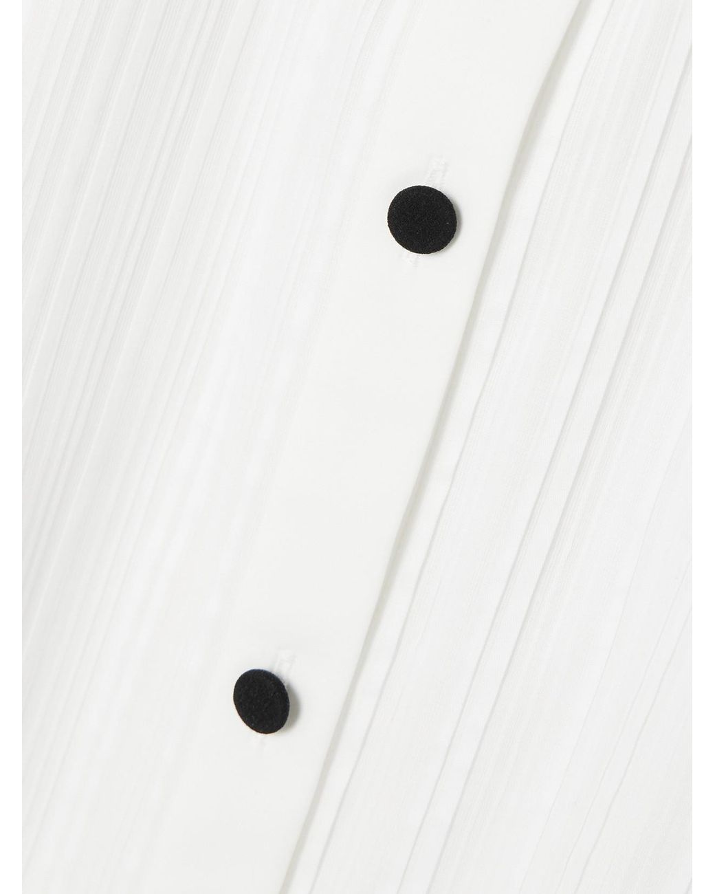 Loro Piana White Hadiya Pleated Cotton-Poplin Shirt