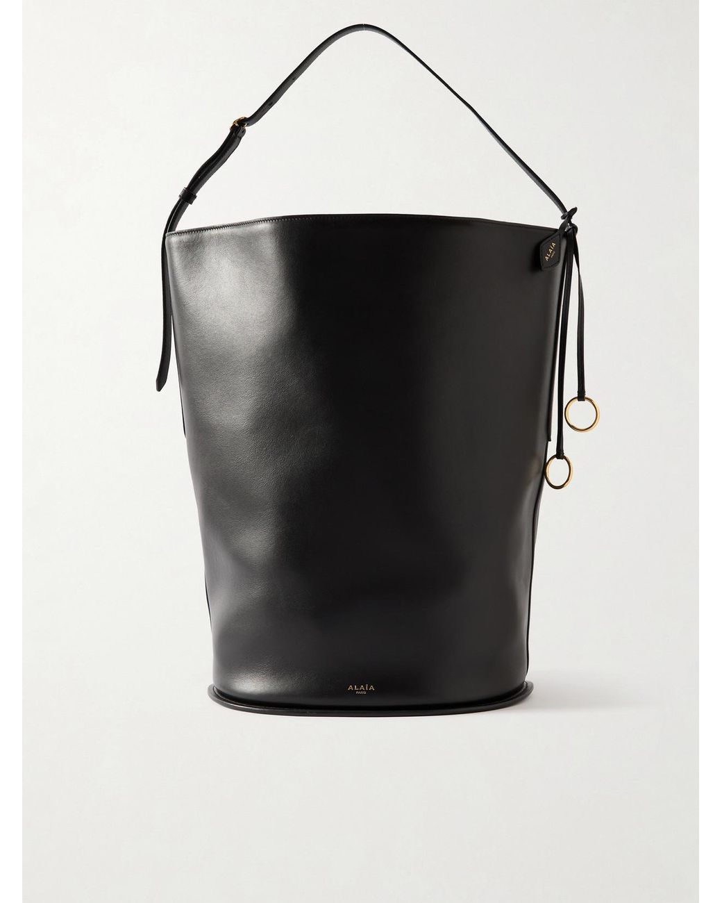 Alaïa Black Hip Large Leather Bucket Bag