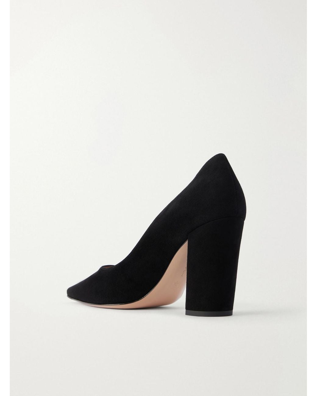 Gianvito Rossi Black Piper 85 Suede Pumps