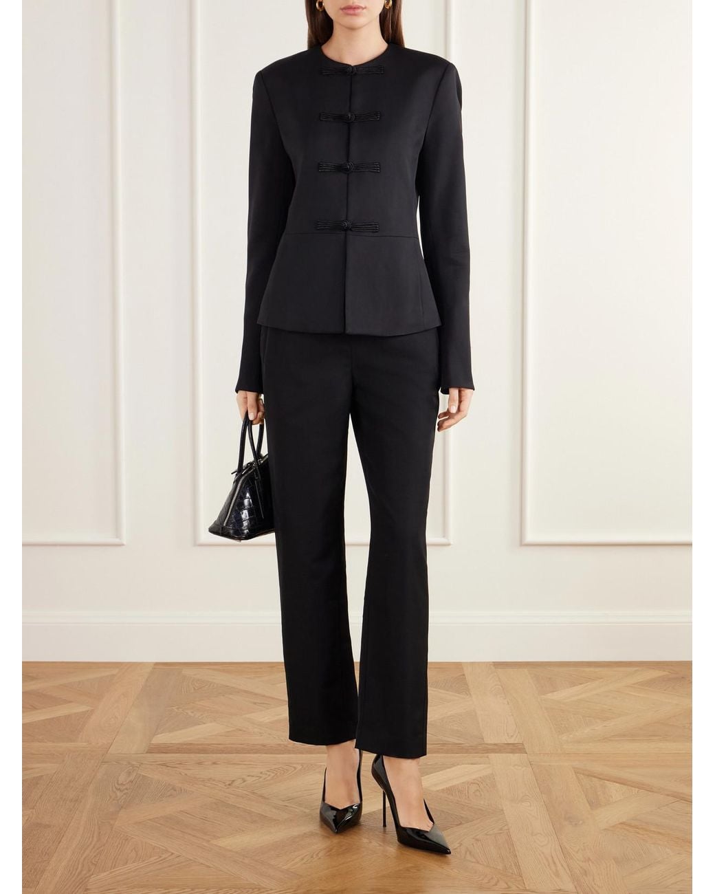 Kallmeyer Blue Nadja Wool-Blend Gazar Straight-Leg Pants