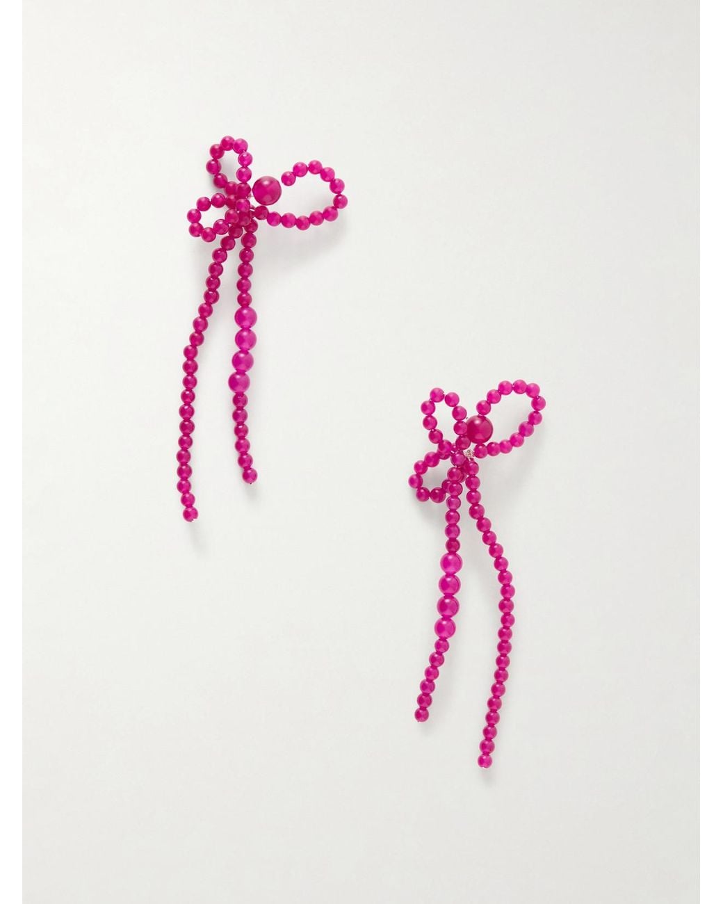 COMPLETEDWORKS Pink Chalcedony Bead Earrings