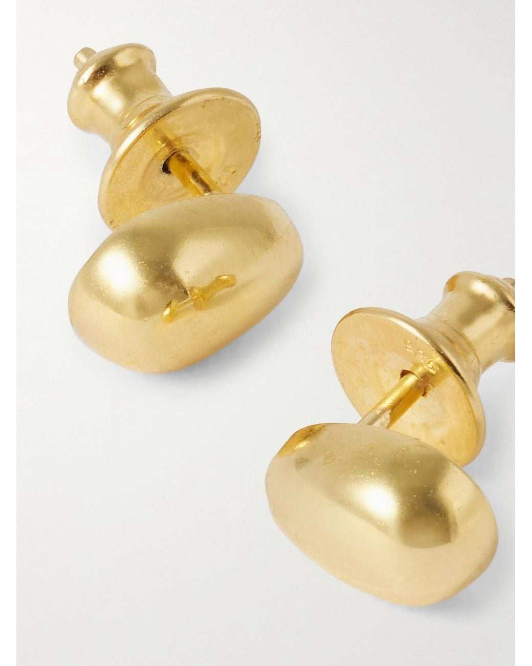 Sophie Buhai Metallic Tiny Egg Vermeil Earrings