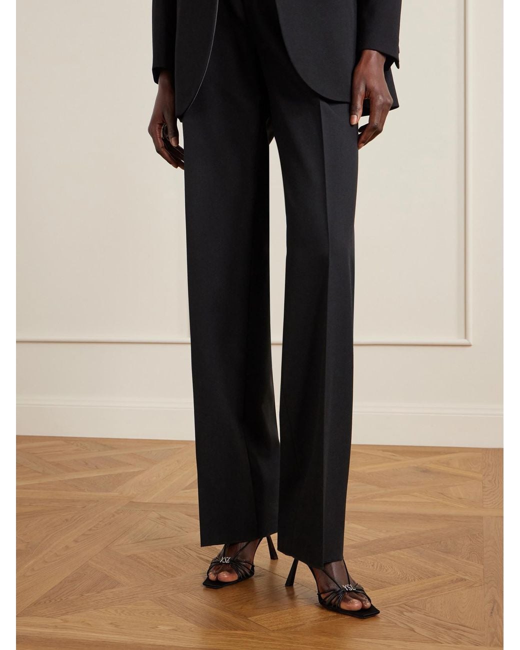 Saint Laurent Natural Jerry Logo-Embellished Leather Slingback Sandals