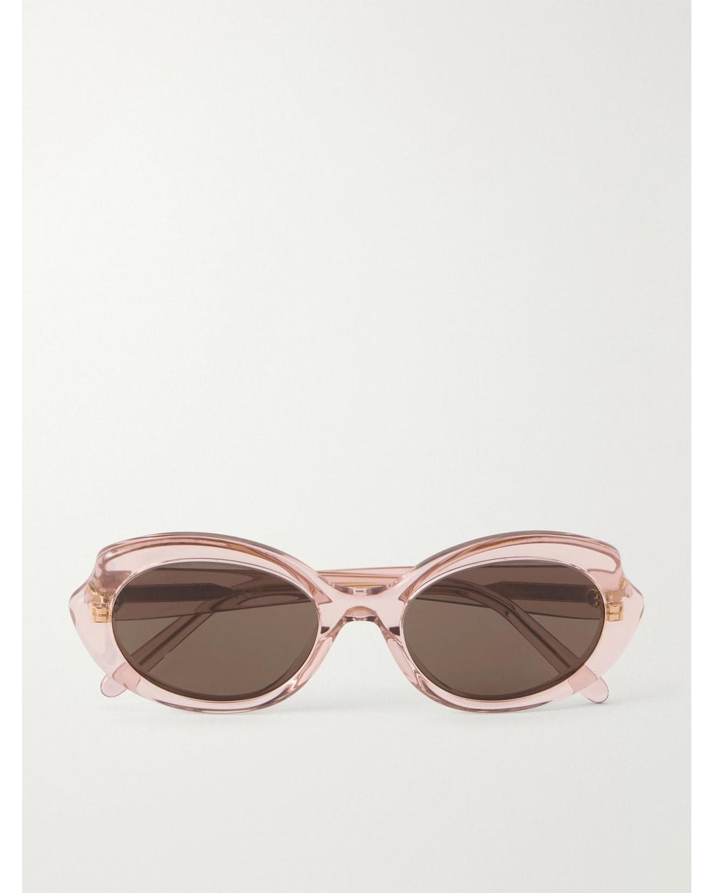 Loewe Natural Oval Slim Oval-Frame Acetate Sunglasses