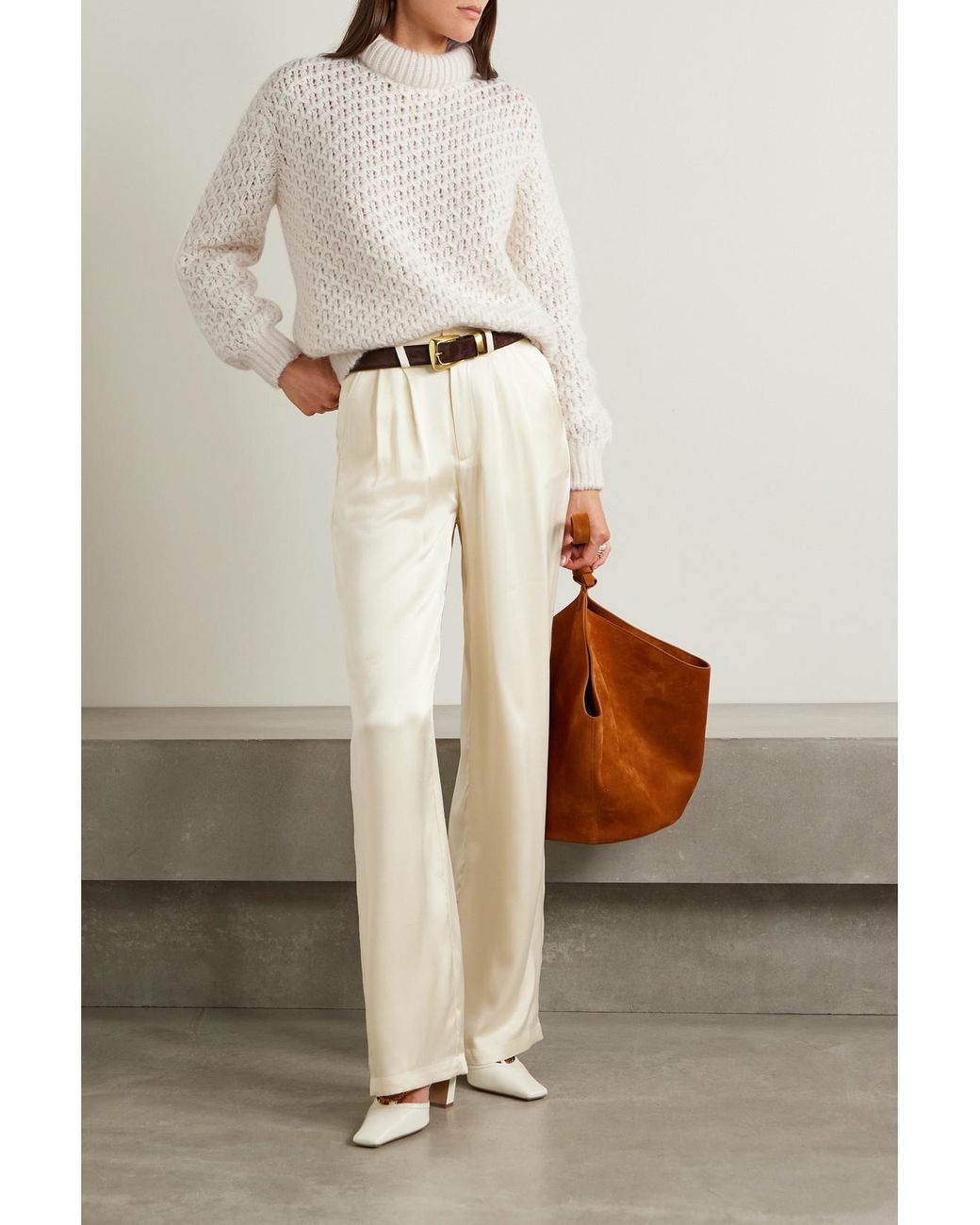 Loro Piana Natural Cashmere And Silk-Blend Turtleneck Sweater