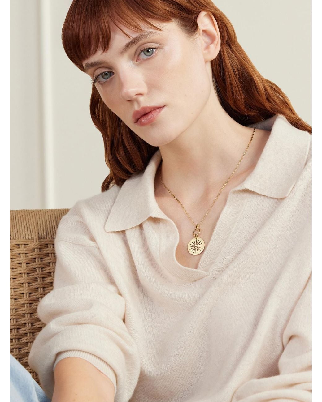 Diane Kordas Natural Vergina Sun Nomad 14-Karat Pendant Necklace