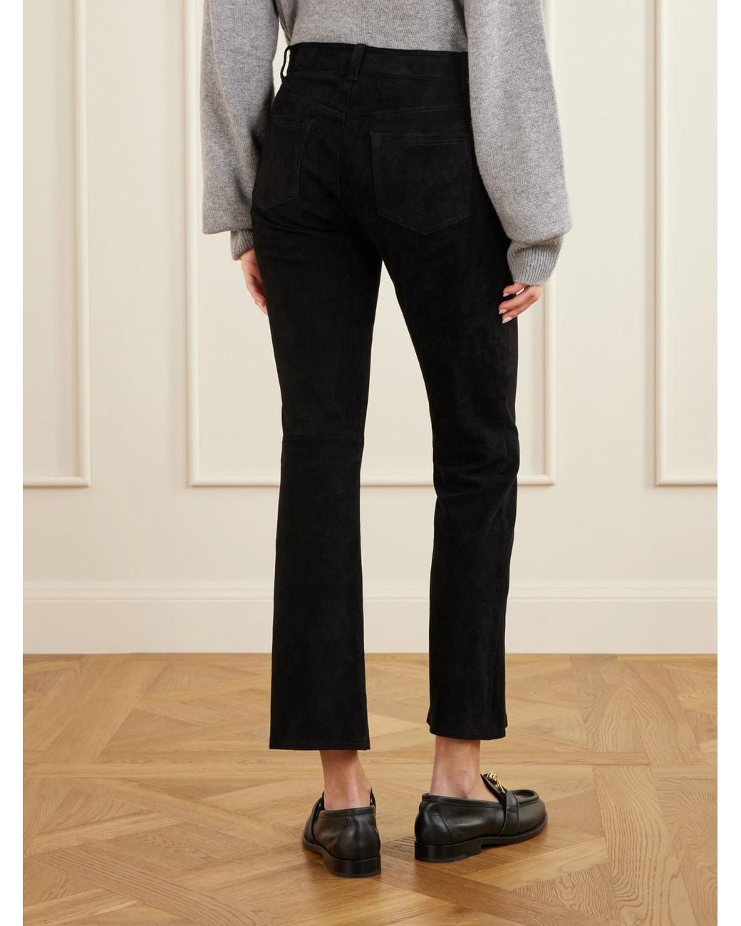 Stouls Blue Dean Suede Flared Pants