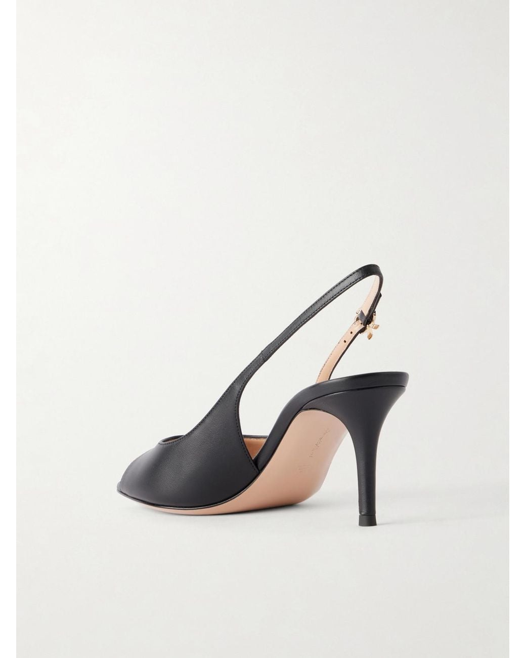 Gianvito Rossi Natural 70 Leather Slingback Sandals
