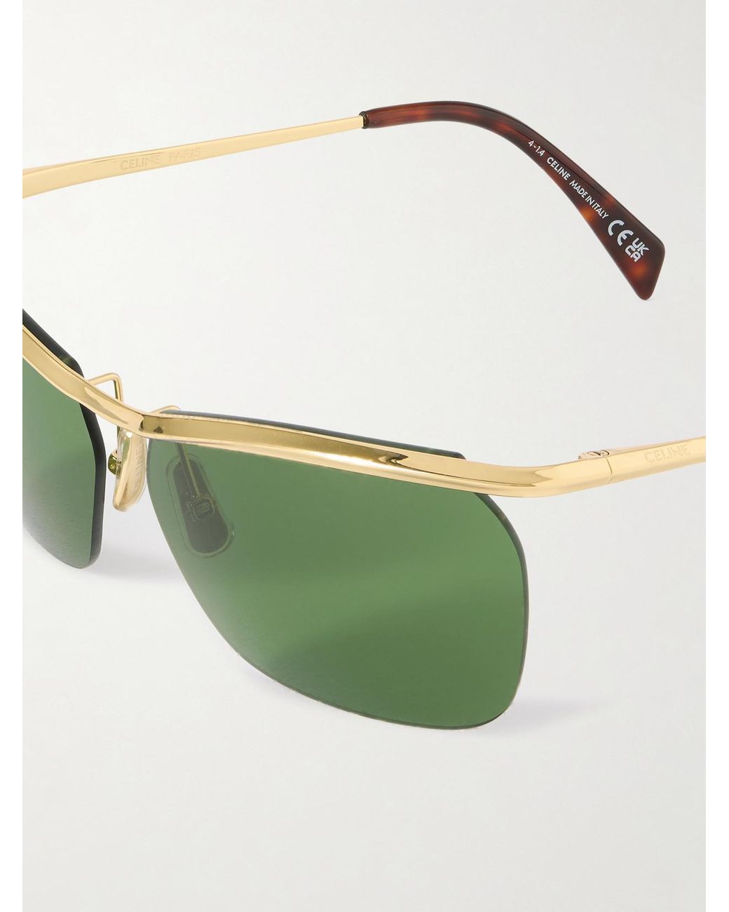 Céline Green Square-Frame-Tone Sunglasses