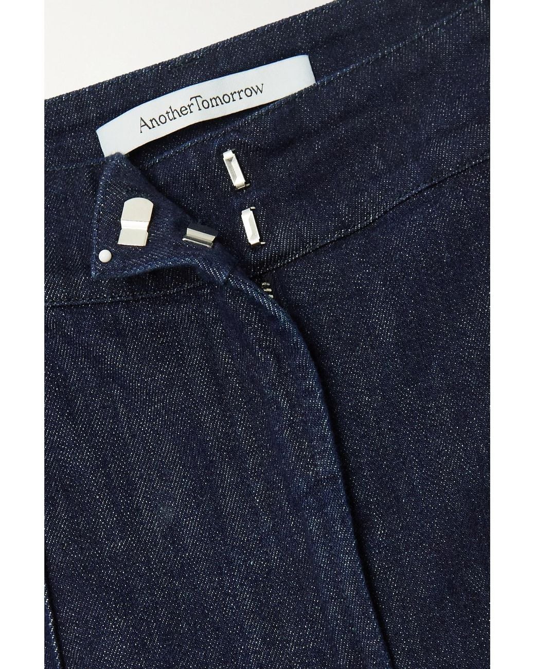 Another Tomorrow Blue + Net Sustain High-rise Straight-leg Stretch Organic Jeans