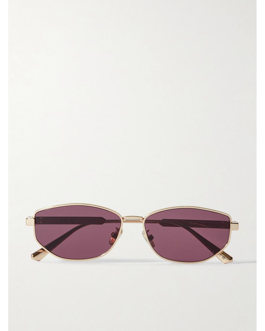 Dior Purple Diorcannage B1U Oval-Frame-Tone Sunglasses