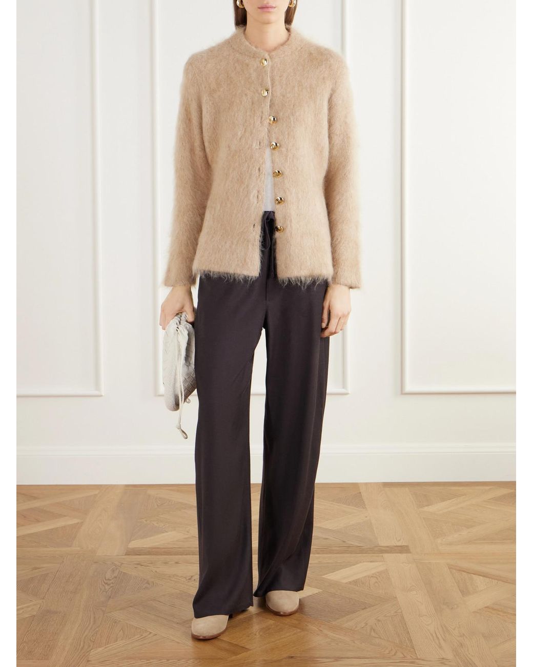 Proenza Schouler Natural Aniza Brushed Cardigan