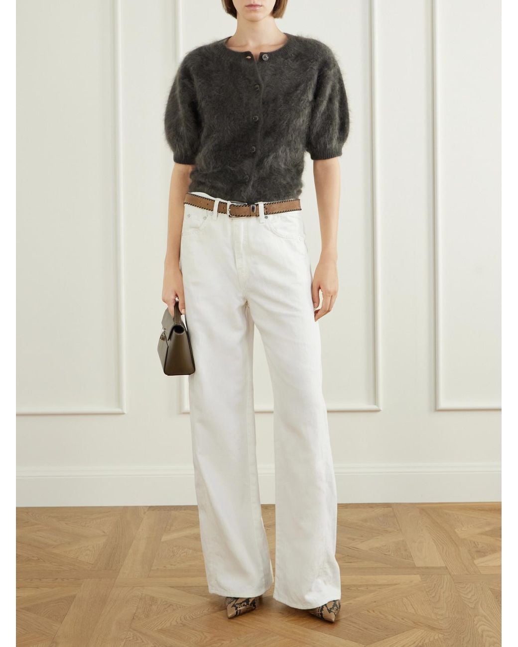 Lisa Yang Black Lucianne Brushed Cashmere Cardigan