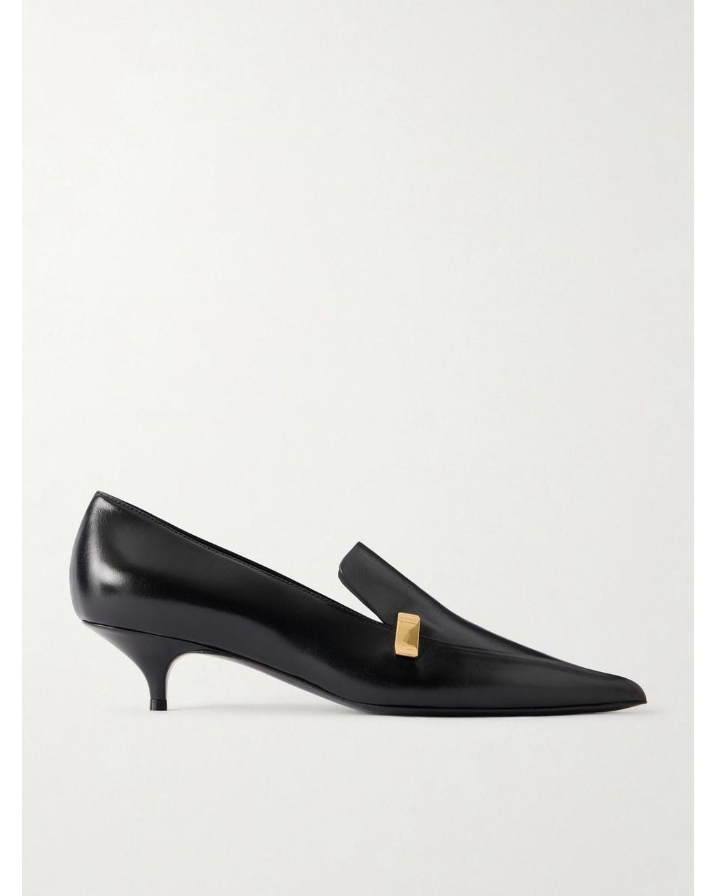 Proenza Schouler Black Slash 40 Embellished Leather Pumps