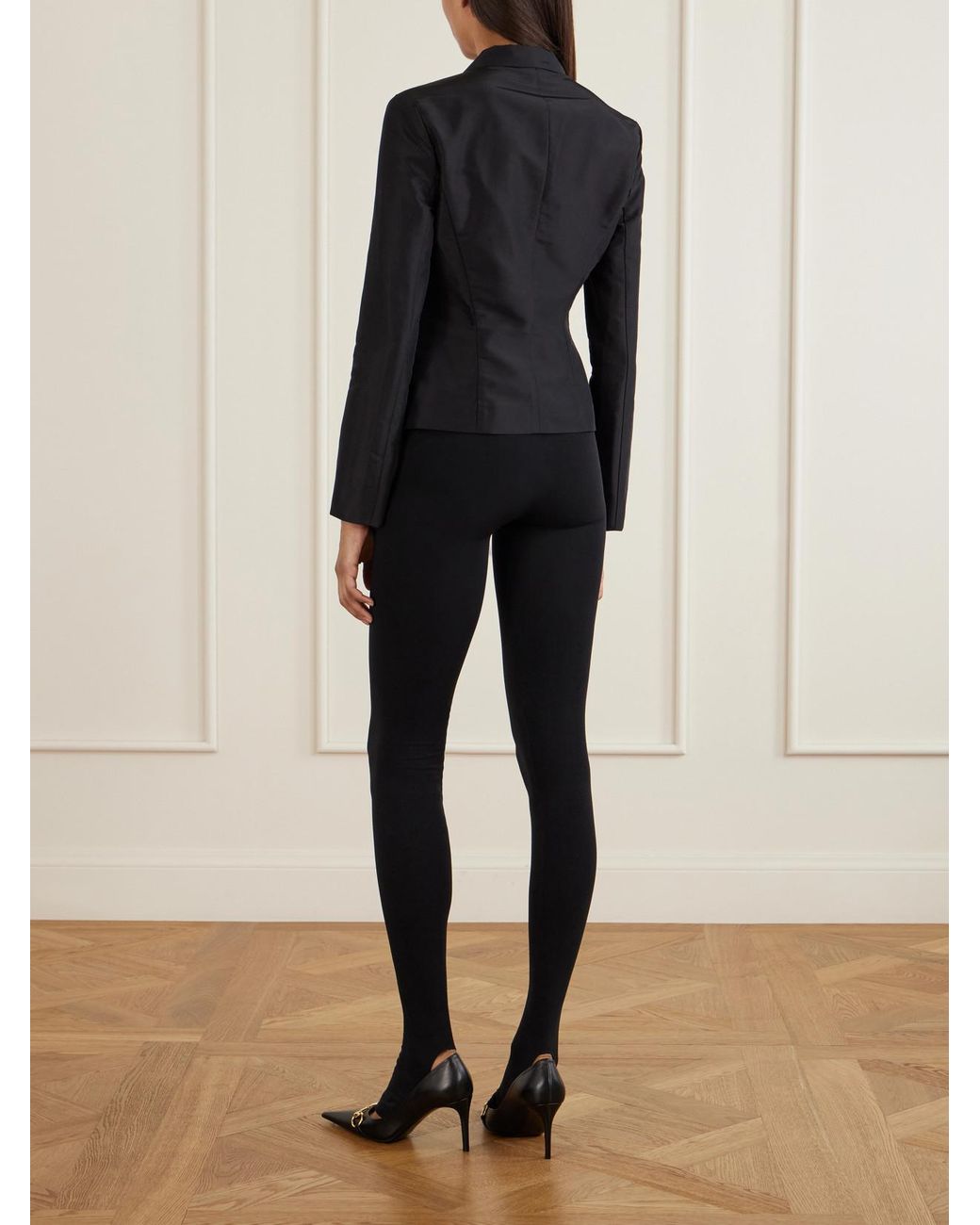 Gucci Black Silk-Faille Blazer