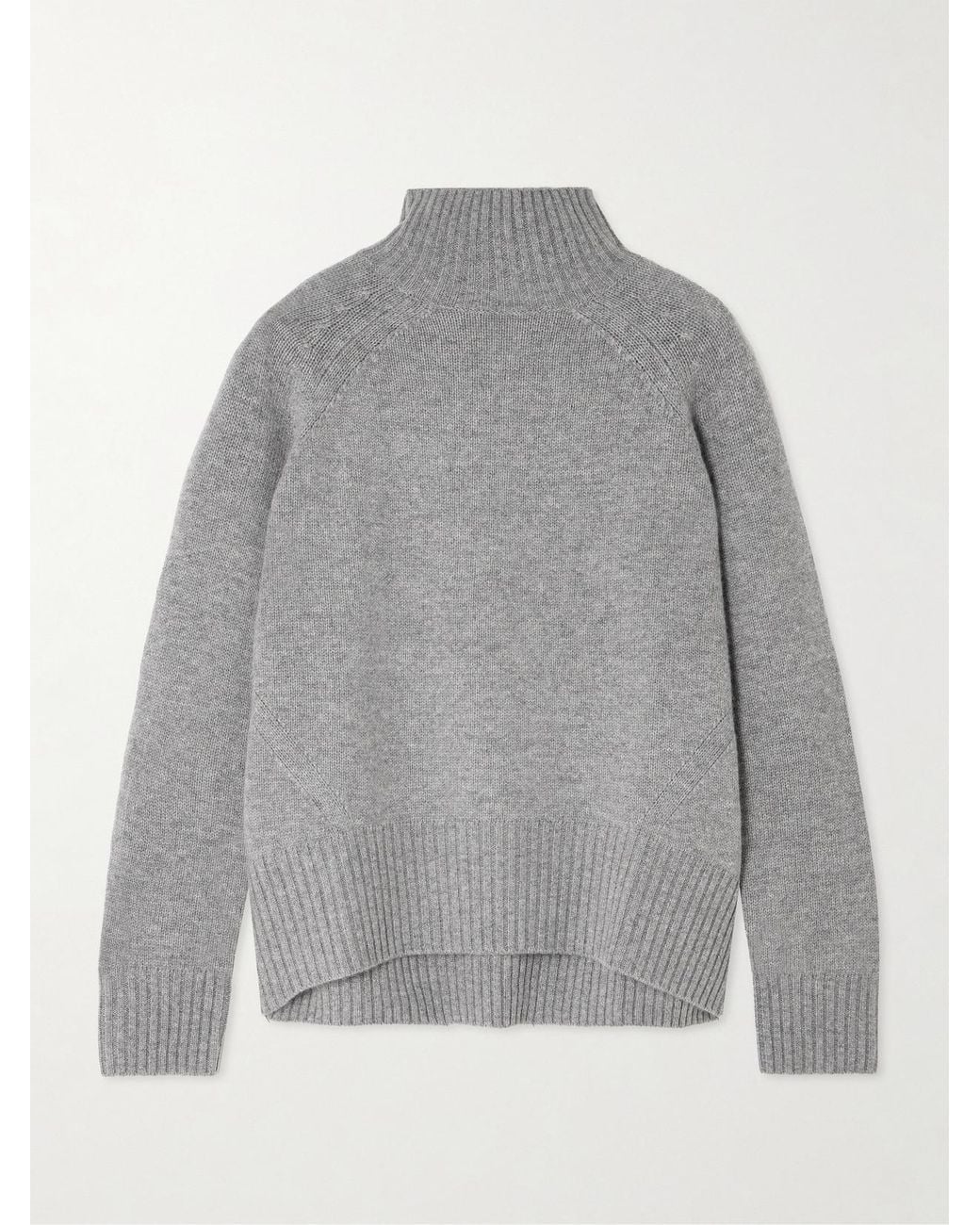 Allude Gray Wool And Cashmere-Blend Sweater