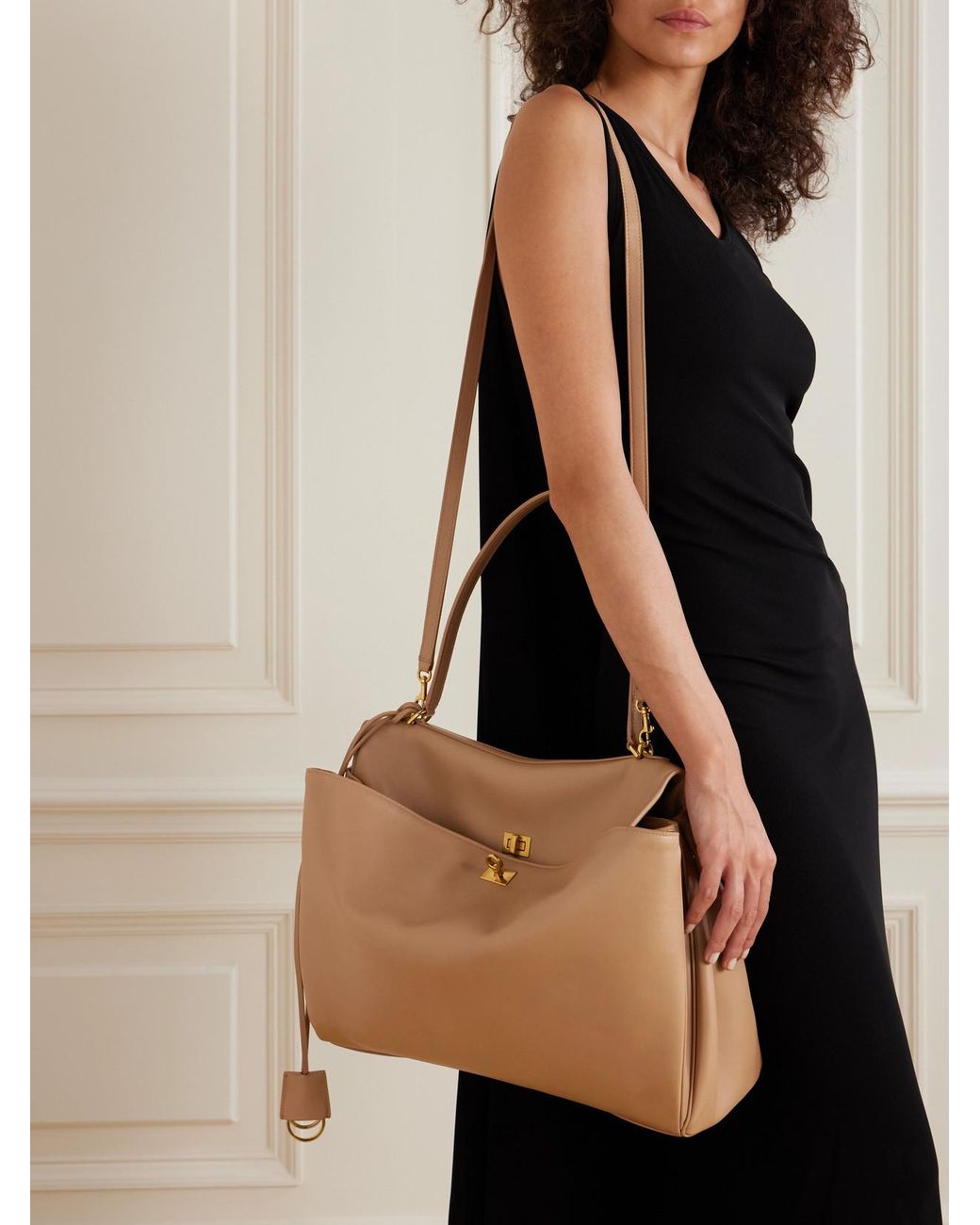 Balenciaga Brown Rodeo Large Leather Shoulder Bag