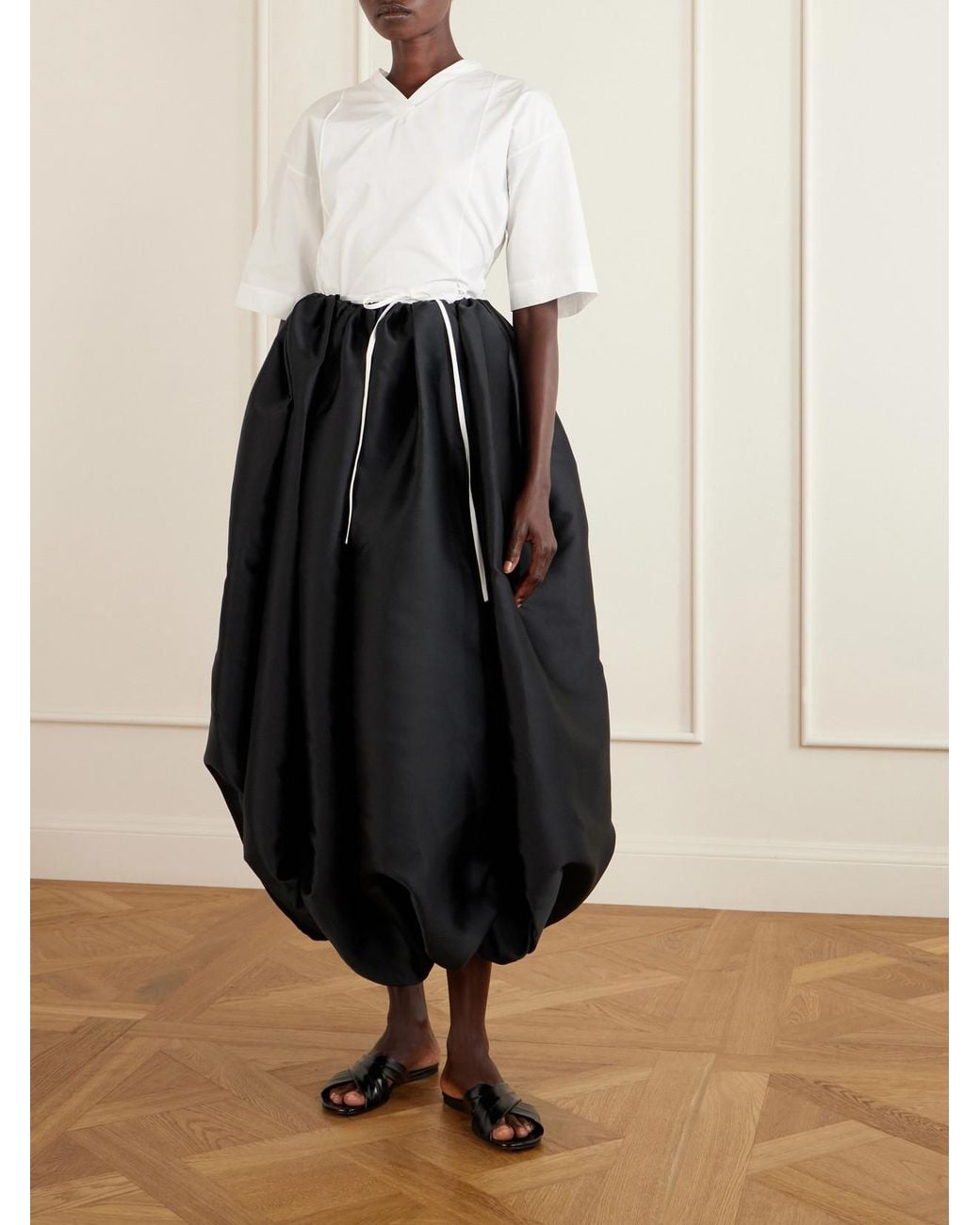 Calvin Klein White Lynn Cotton-Poplin Wrap Blouse