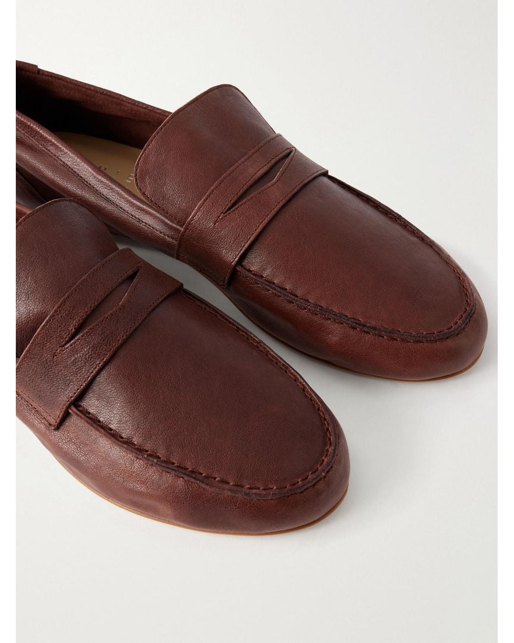 Jamie Haller Brown The Unlined Penny Leather Loafers