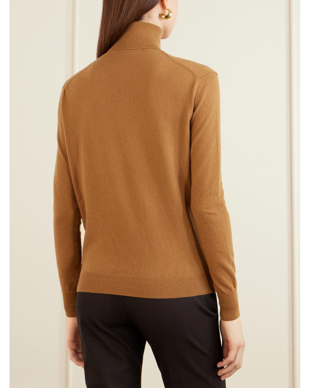 Jil Sander Brown Wool And Cashmere-Blend Turtleneck Sweater