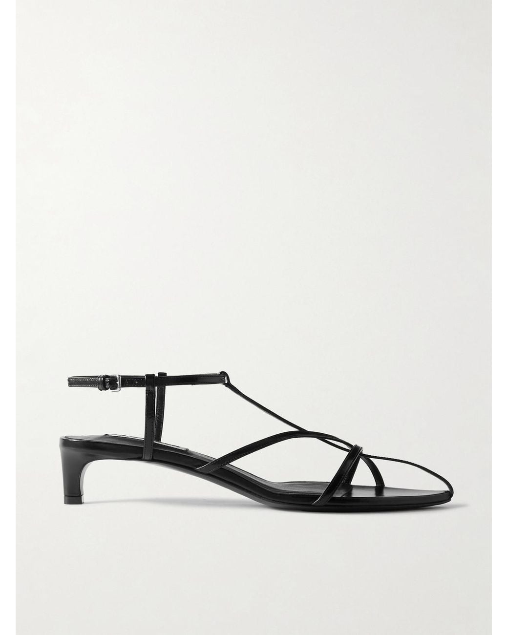Jil Sander Black Leather Sandals