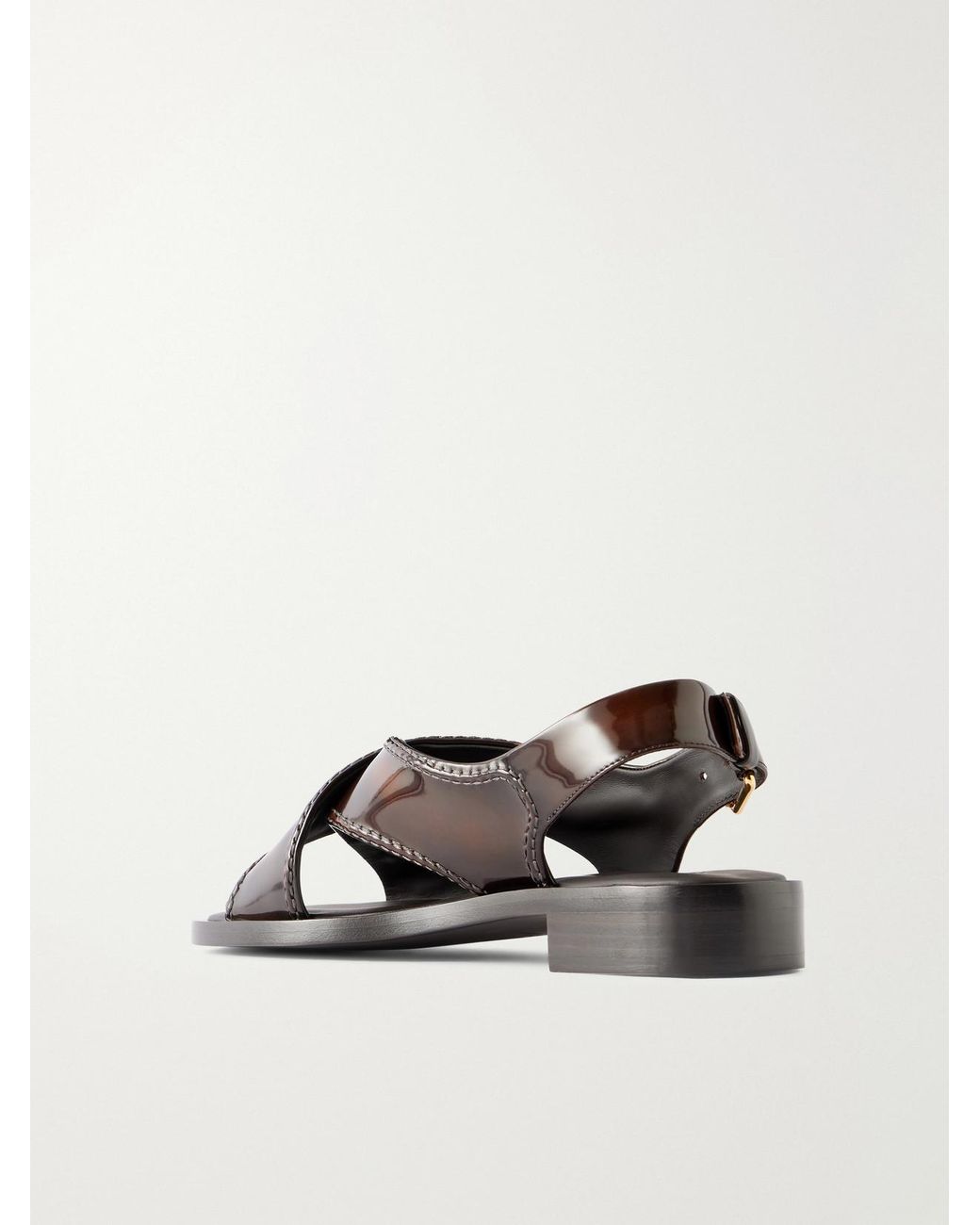 Church's Brown Sondra Patent-Leather Sandals