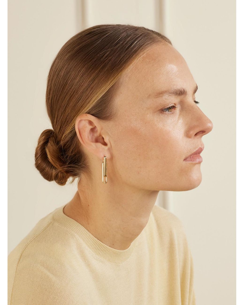 Lucy Delius Natural Stirrup 14-Karat Earrings