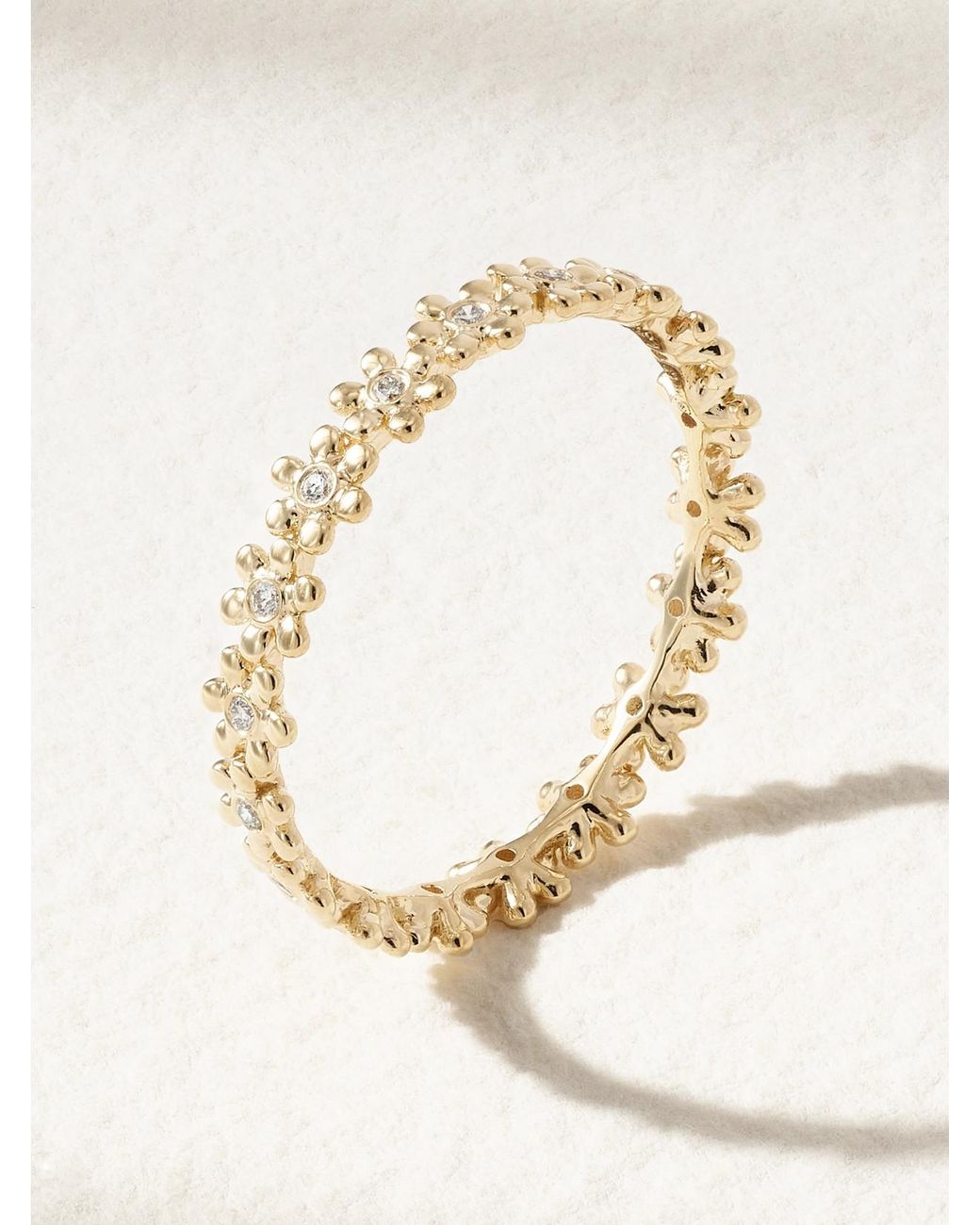 Sydney Evan Natural Tiny Daisy Eternity 14-Karat Diamond Ring