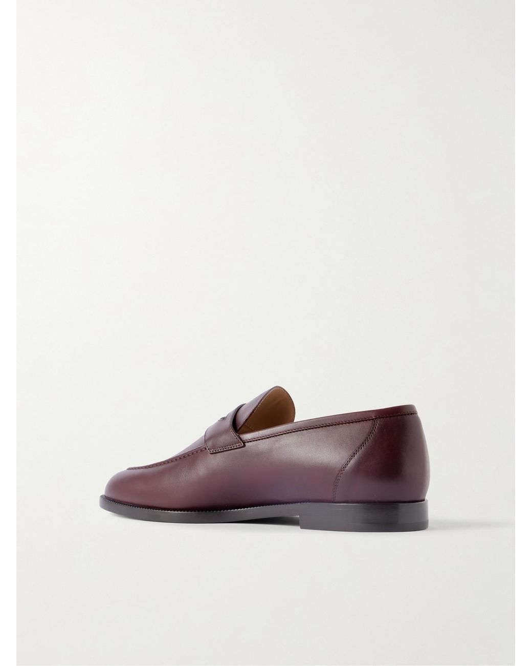 Loro Piana Purple Sergio Leather Loafers
