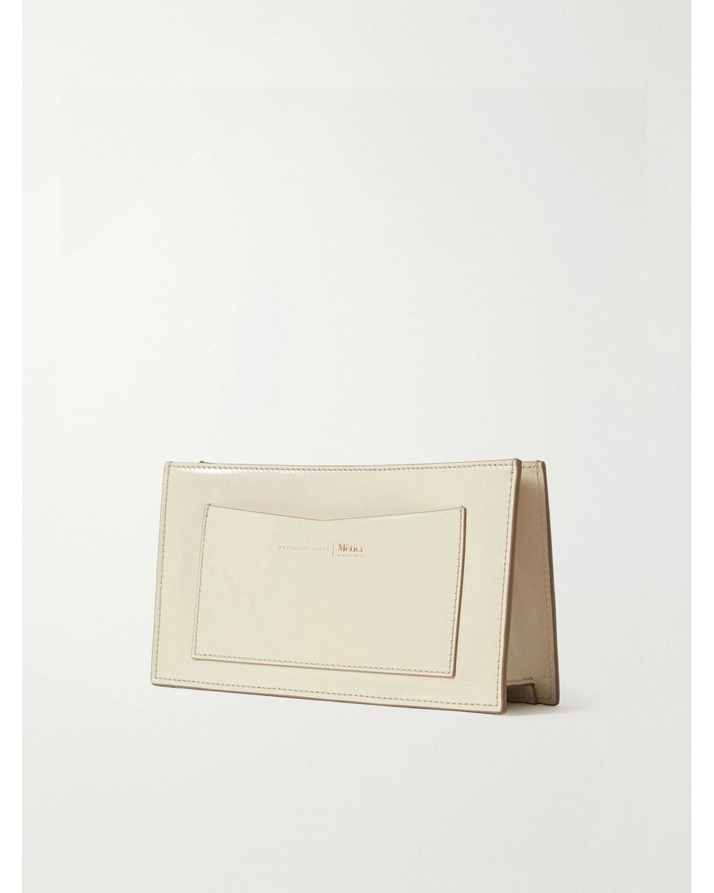 Metier Natural Fernando Jorge Ease Embellished Glossed-Leather Clutch