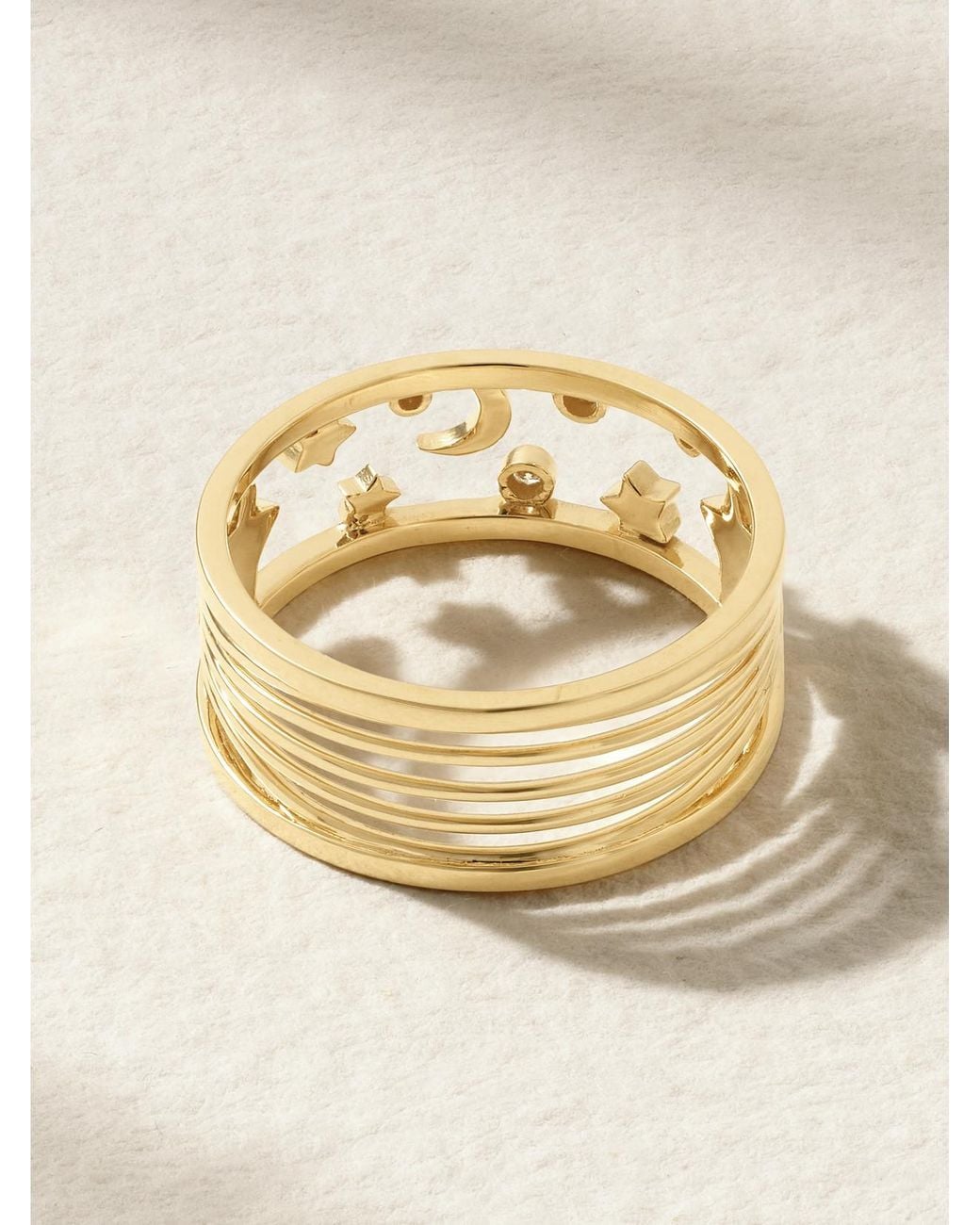 L'Atelier Nawbar Metallic Starry 18-Karat Diamond Ring