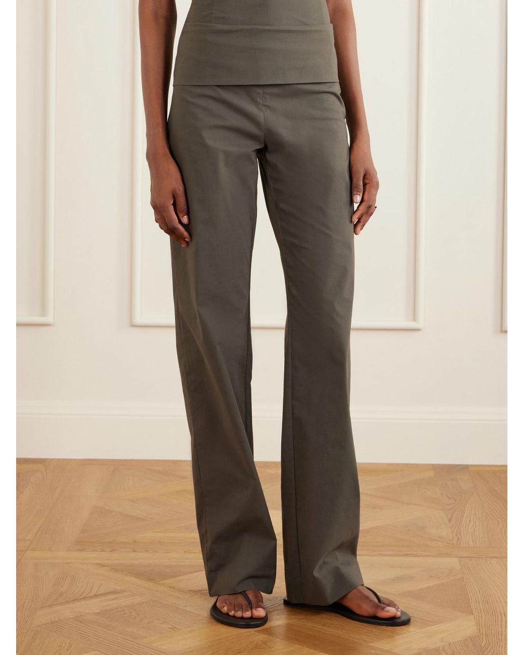 St. Agni Gray Studio Twill Straight-Leg Pants