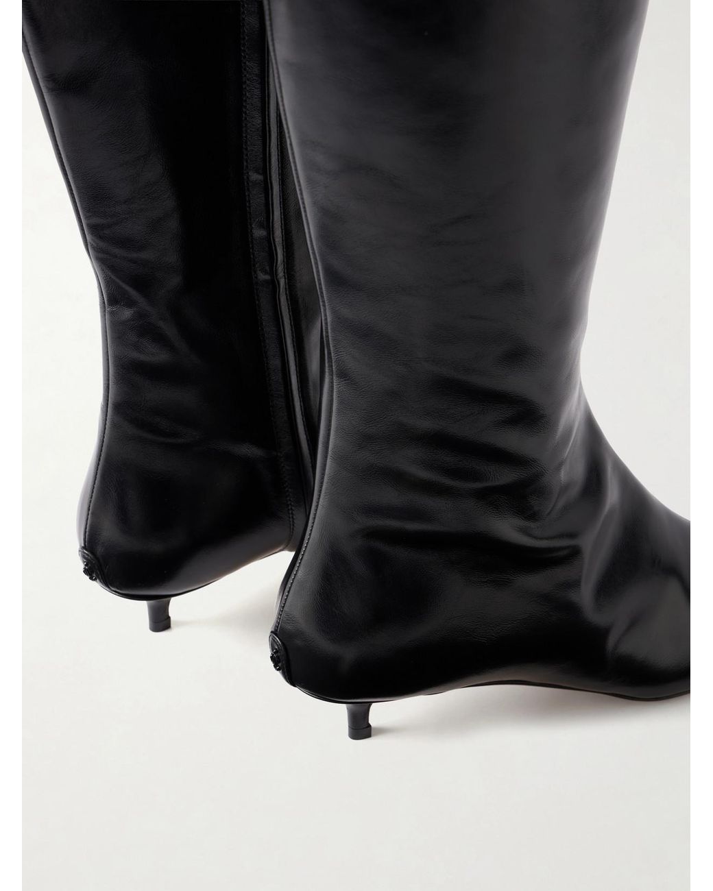 Jimmy Choo Black Amis 35 Leather Knee Boots