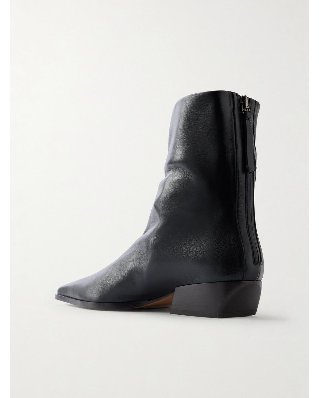 Emme Parsons Black Minori Leather Ankle Boots