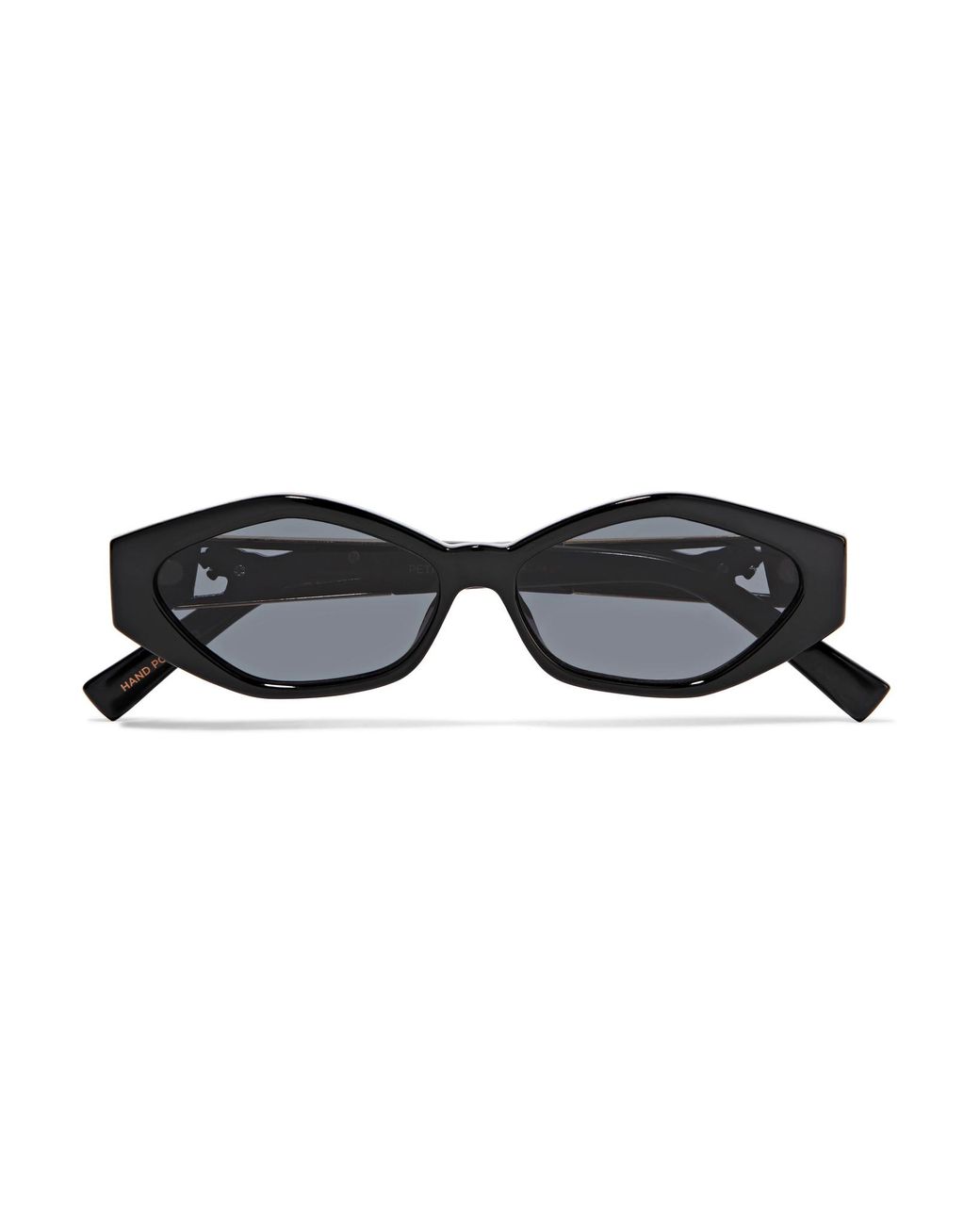 Le Specs Caliente Cat-eye-sonnenbrille Aus Azetat Mit Goldfarbenen Details in Schwarz Damen Accessoires Sonnenbrillen 