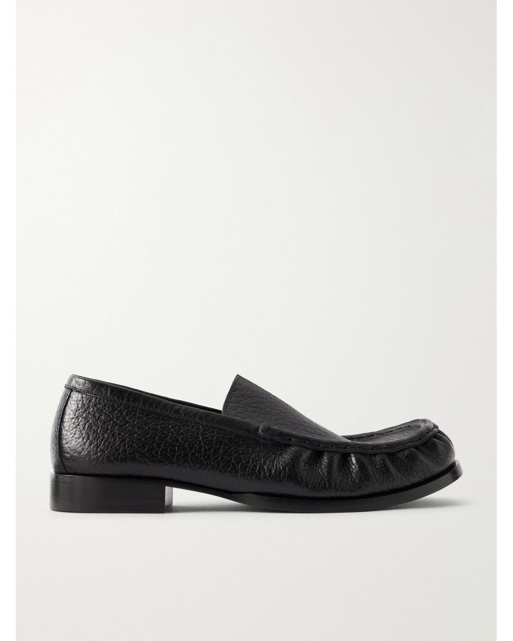 Dries Van Noten Black Leather Loafers