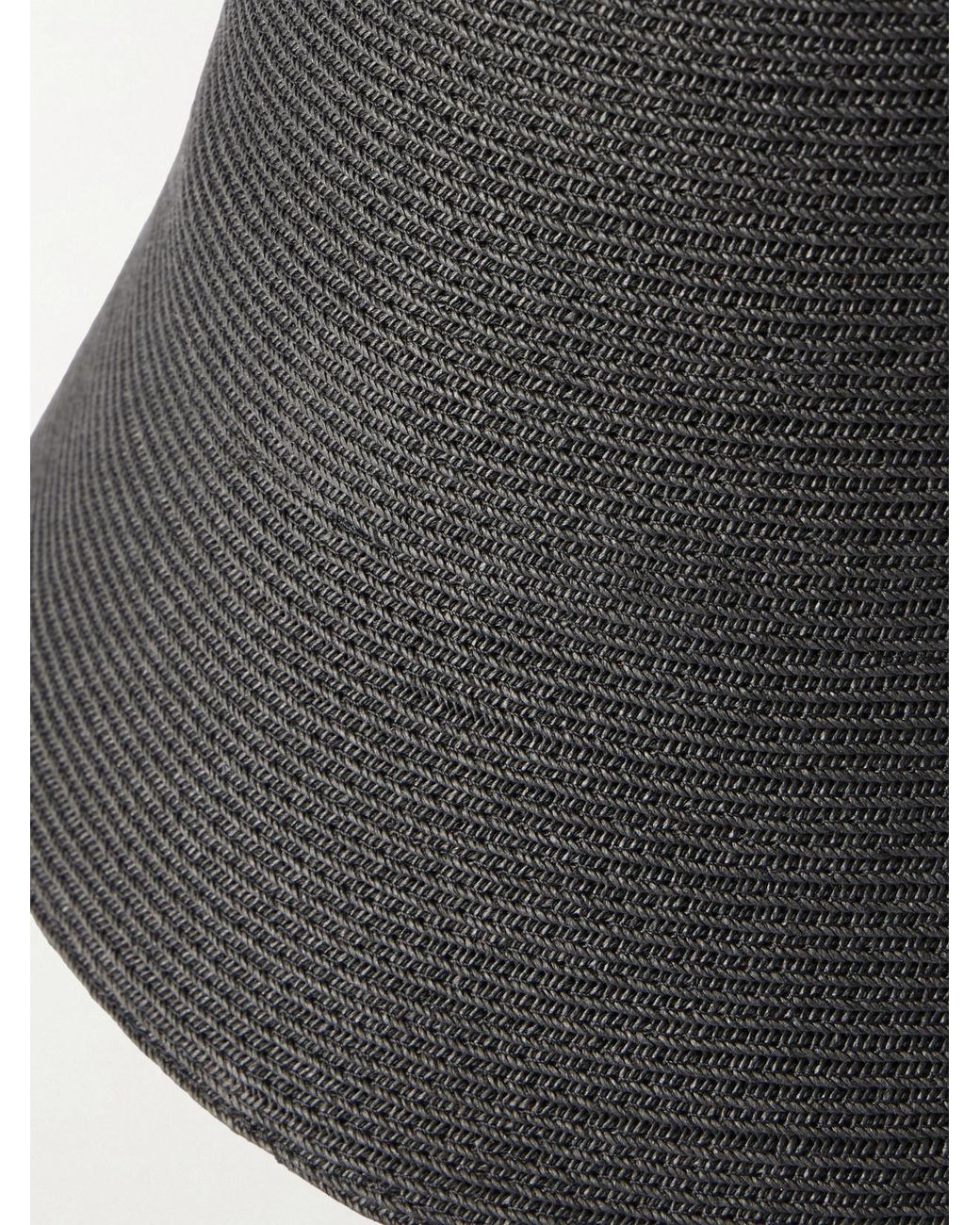 Totême Black Raffia-Like Sunhat