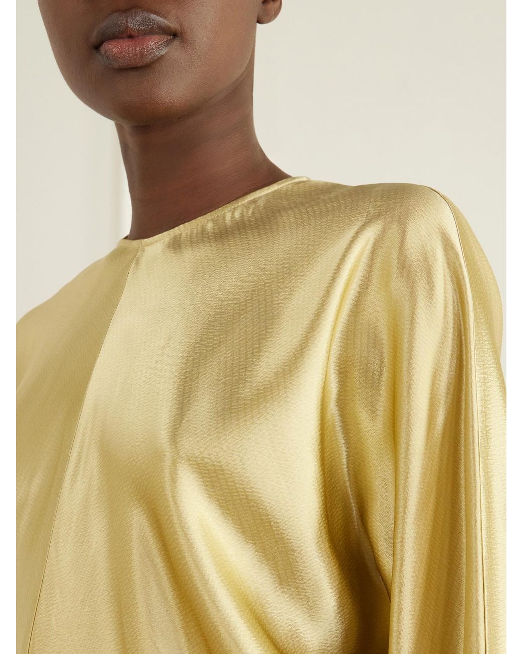 FFORME Yellow Sylvie Satin Blouse