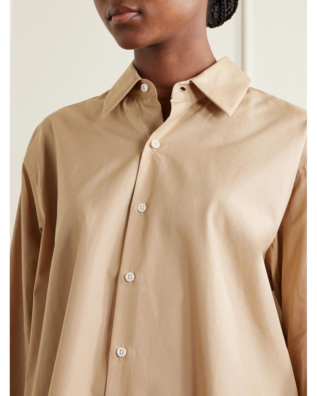 Comme Si Natural Cotton-Poplin Shirt