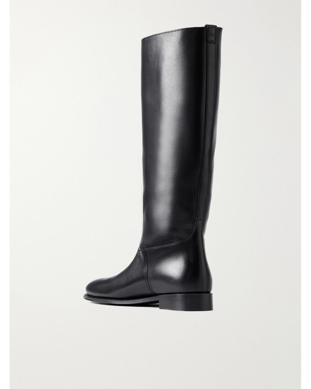 Polo Ralph Lauren Black Leather Knee Boots