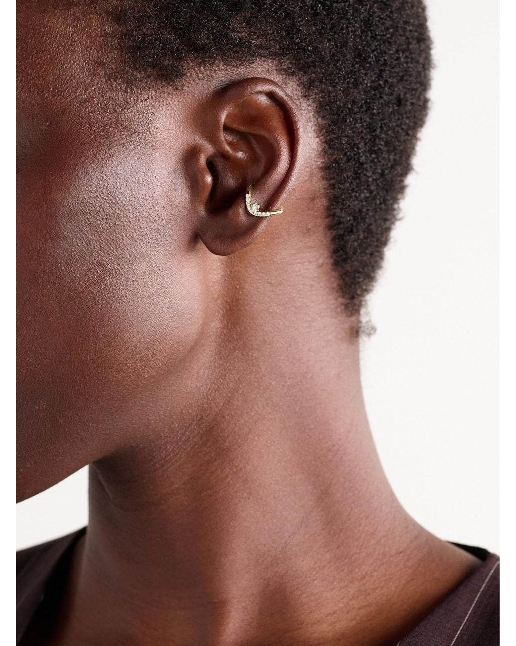 Mizuki Natural 14-Karat Diamond Ear Cuff