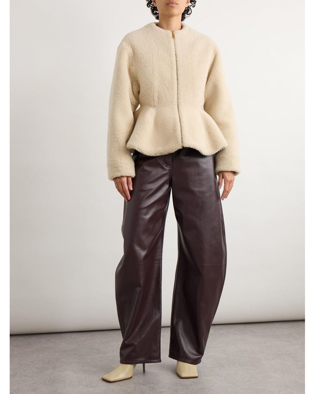 Alaïa Natural Shearling Jacket