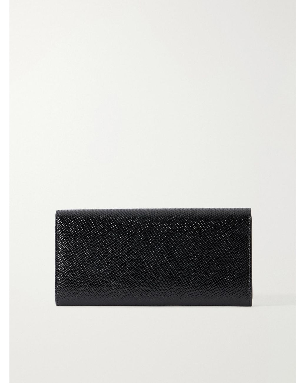 Totême  Black T-Lock Patent-Leather Wallet